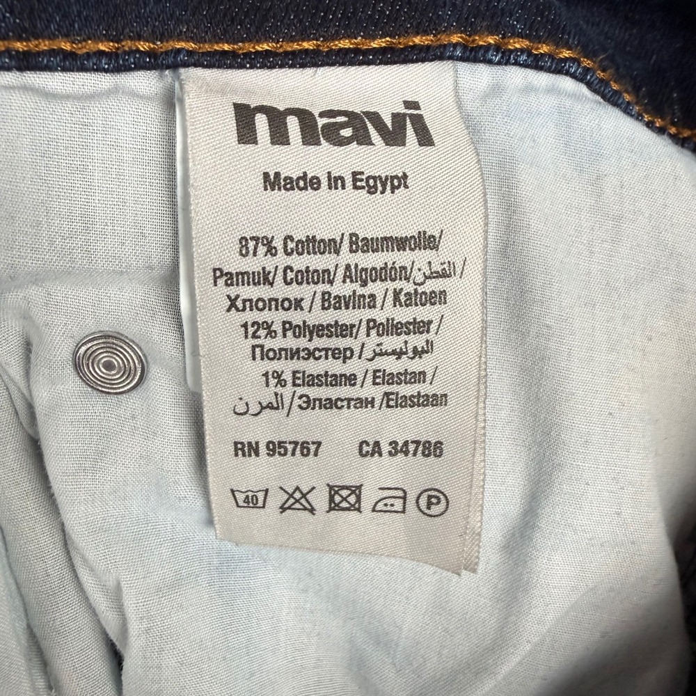 Mavi Jeans 40x32 Straight Leg Dark Wash Blue Denim Stretch Classic Americana - Picture 4 of 12
